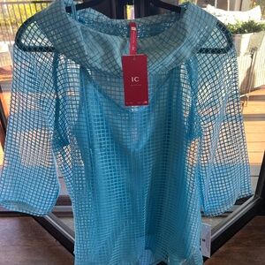 Fun, flirty, colorful, 2-piece blouse